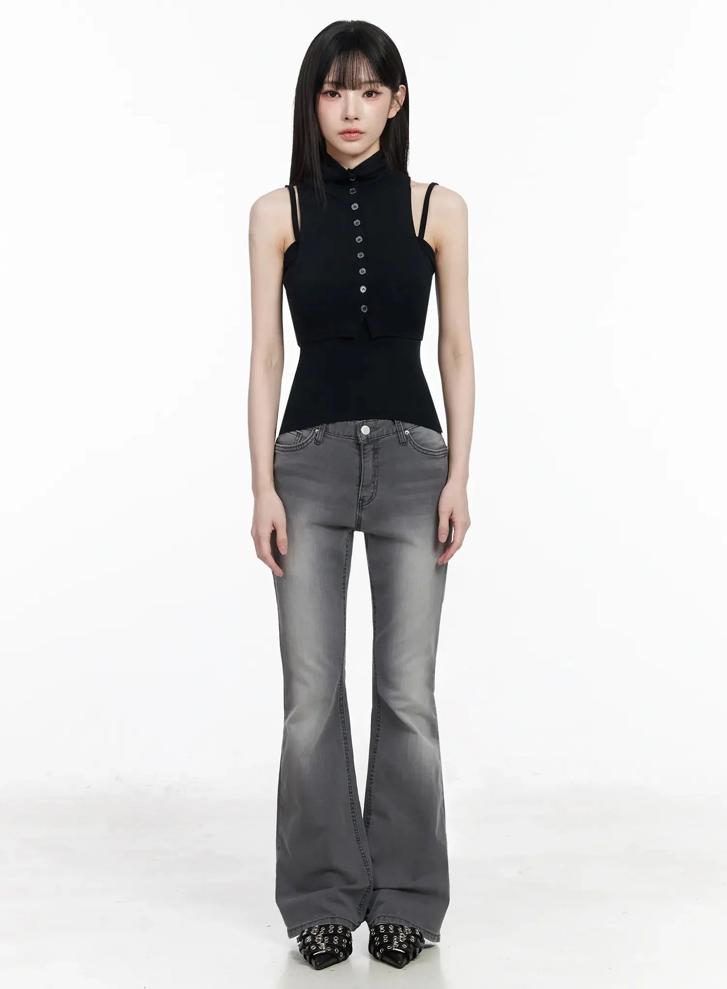 Button-Up Tank and Cardigan Duo IY511