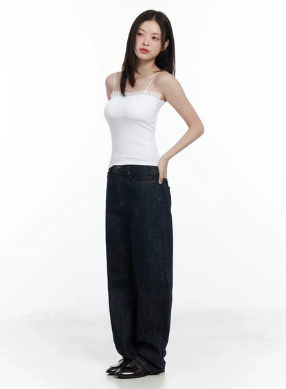 Anai Stitched Wide Leg Jeans IF520