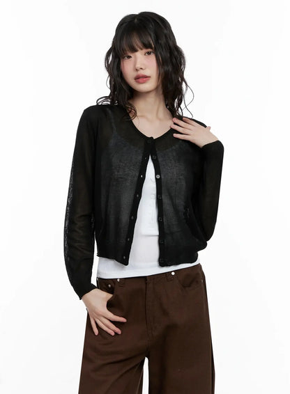 Brown Sheer Cardigan IL531