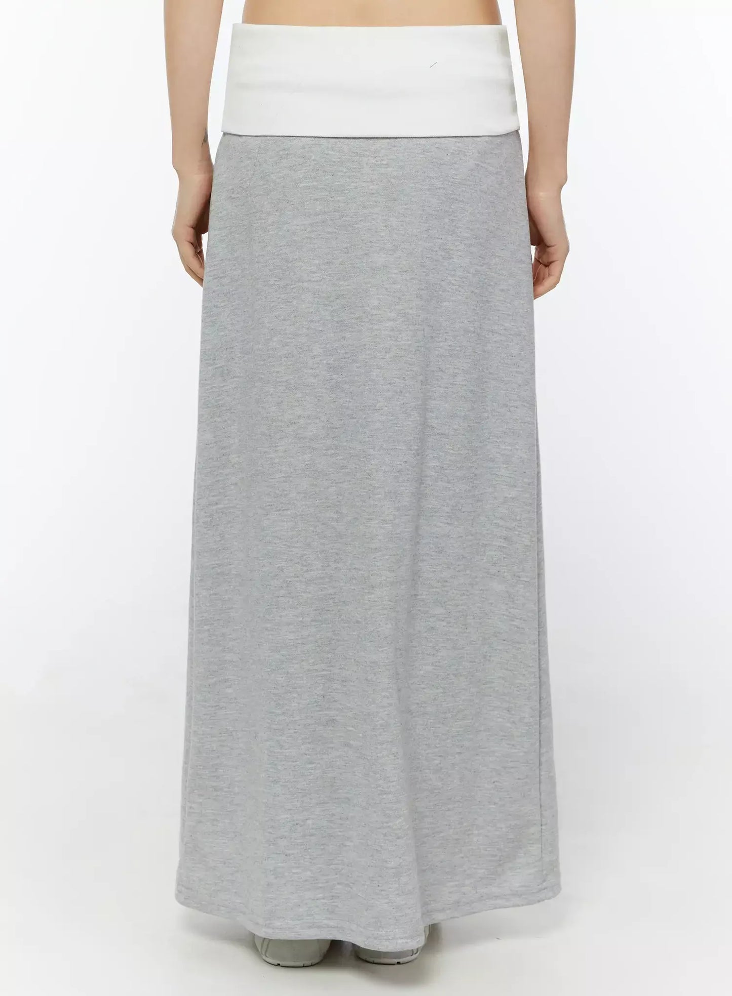 Casual Foldover Maxi Skirt IU509