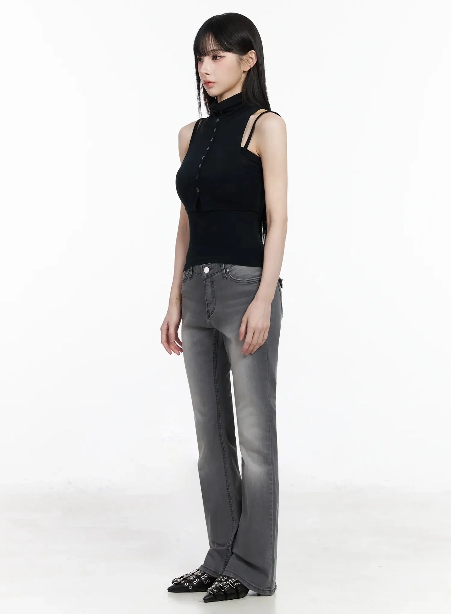 Button-Up Tank and Cardigan Duo IY511