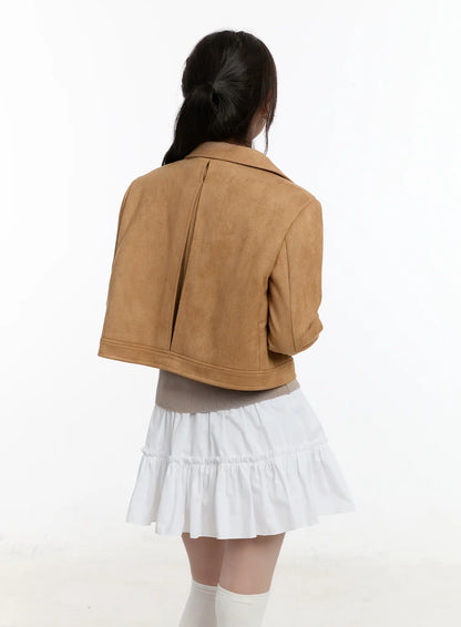 Chic Suede Zip-Up Jacket CM505
