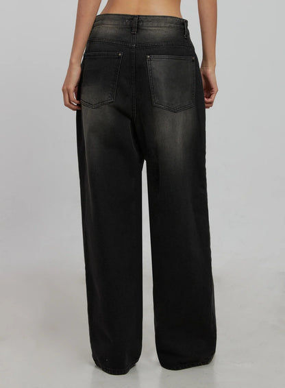 Blaire Dark Washed Wide Leg Jeans IJ509