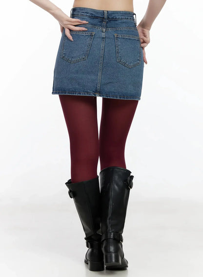 Casual Denim Mini Skirt IJ528