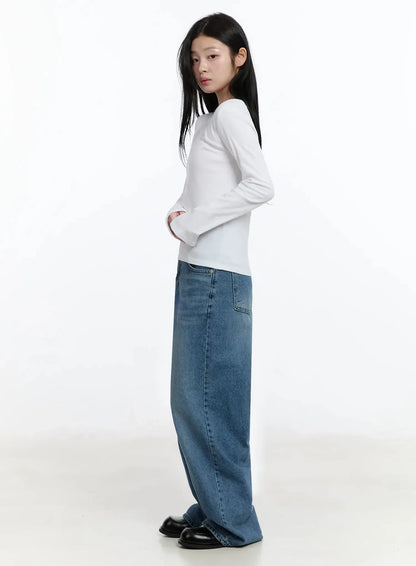 Classic Round Neck Long Sleeve Top IM519