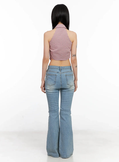Byeol Washed Flare Denim Jeans CL525