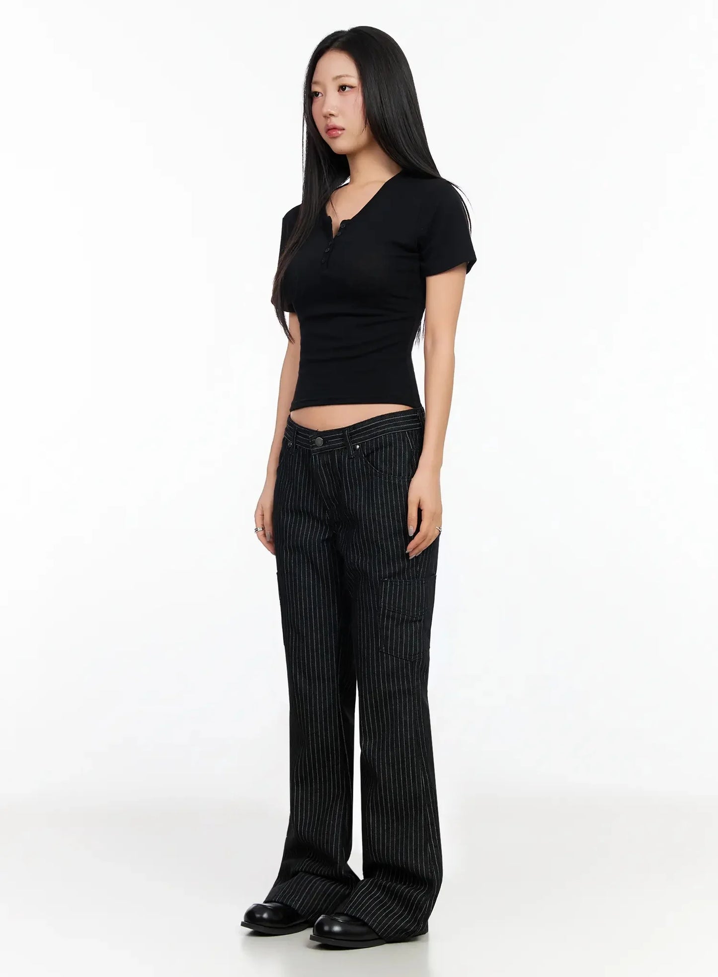 Buttoned Slim Fit T-Shirt CA513
