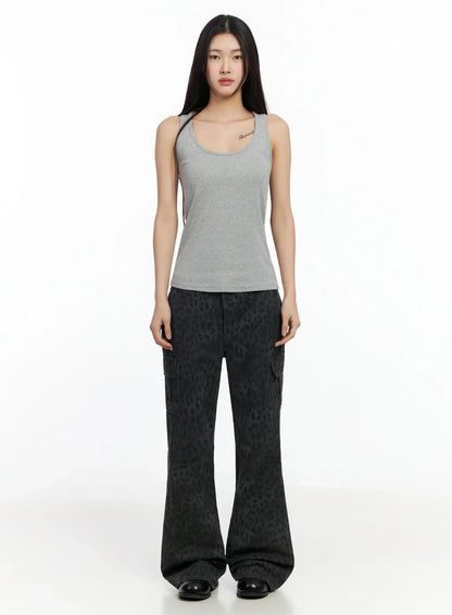 Casual Round Neck Tank Top IA508