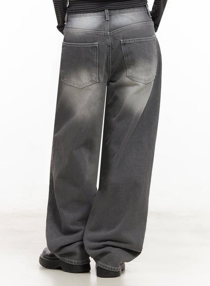 Becca Washed Straight-Leg Jeans IM524