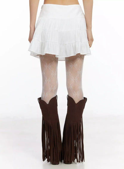 Boho Chic Ruffle Layered Skirt IM530