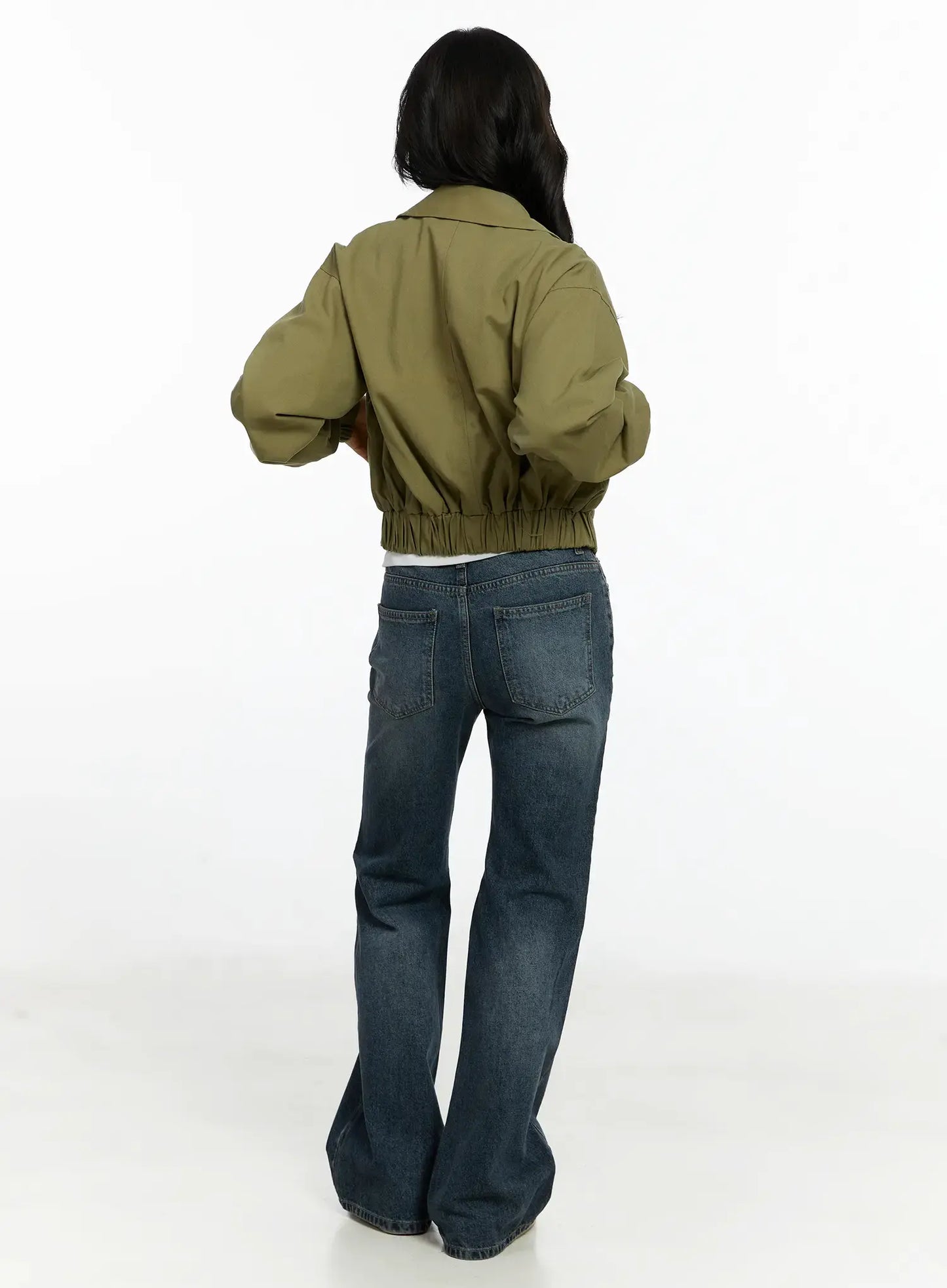 Casual Cropped Utility Jacket F502
