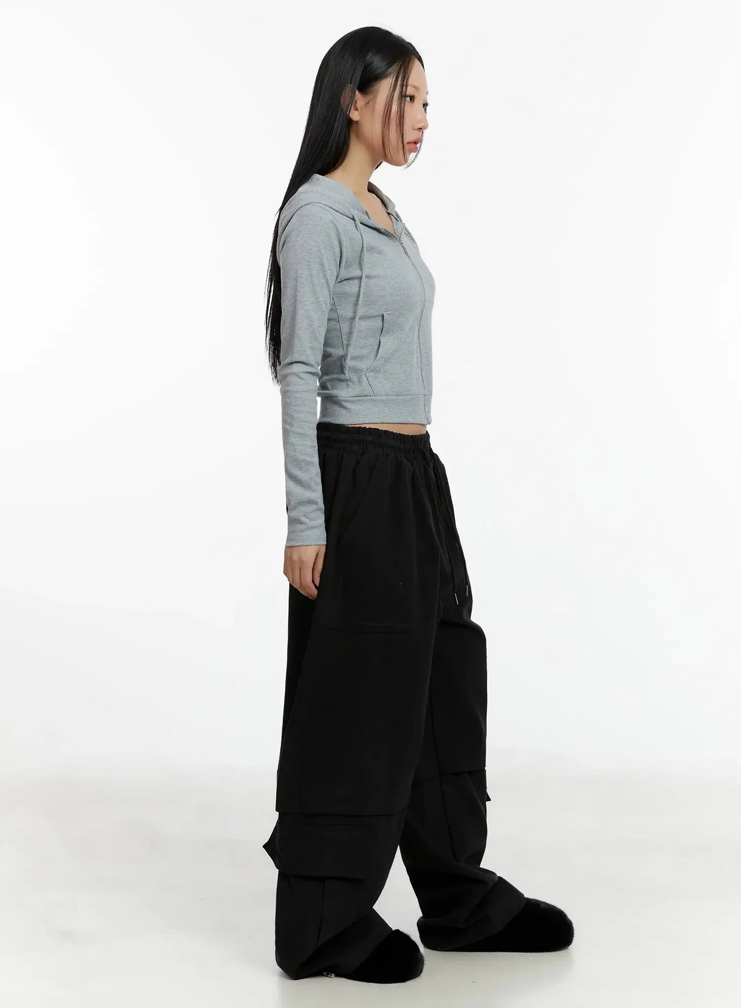 Baggy Drawstring Cargo Pants ID525
