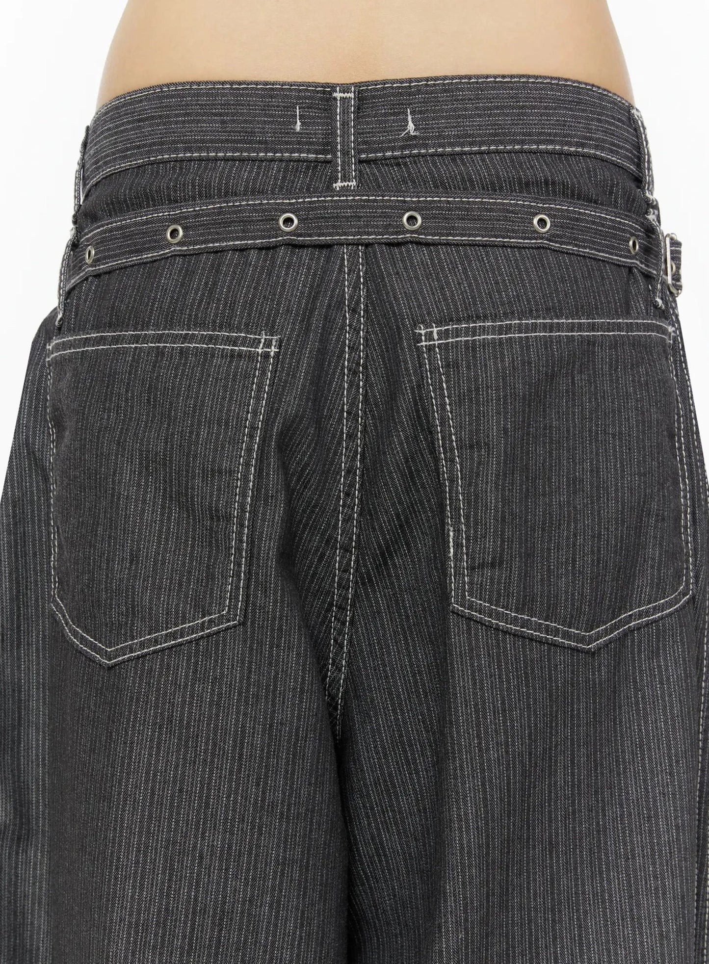 Casual Baggy Stripe Pants IU518