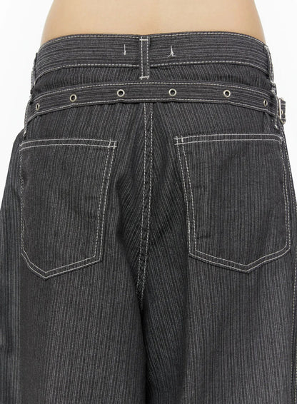 Casual Baggy Stripe Pants IU518