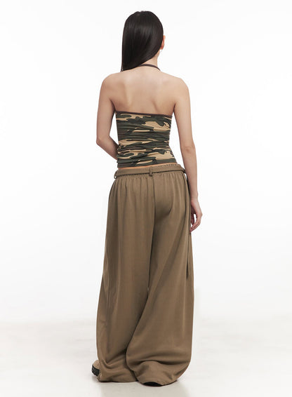 Camo Halter-Neck Cami Top IM528