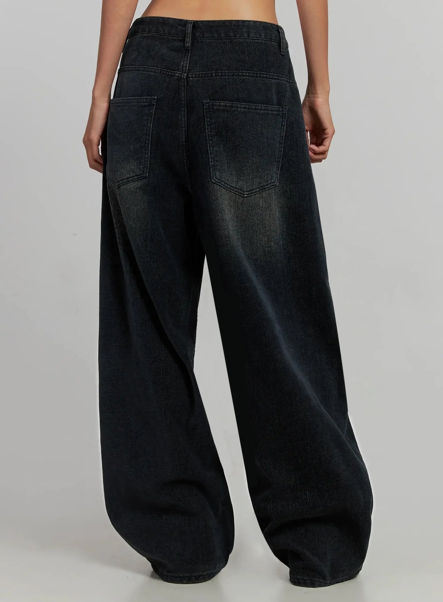 Aubree Washed Wide Jeans IJ502