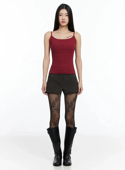 Basic Stretchy Ribbed Tank Top IM530