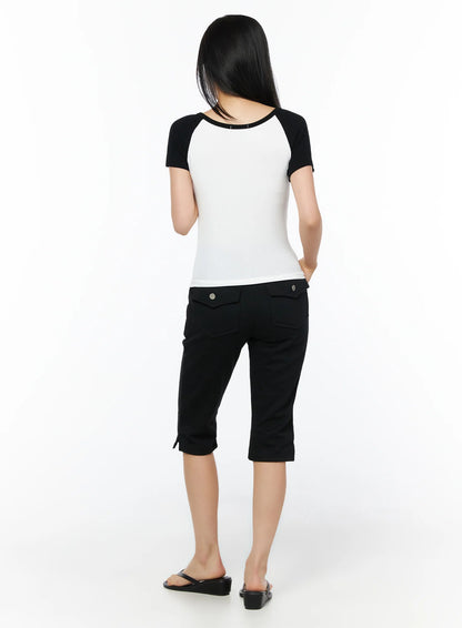 Capri Slit Pocket Pants IU516