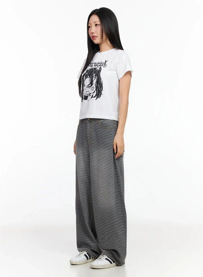 Anime Print Graphic T-Shirt CA513