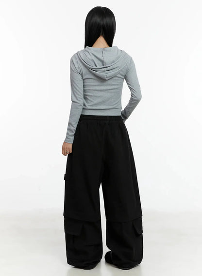 Baggy Drawstring Cargo Pants ID525