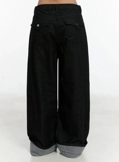 Amyra Baggy Striped Jeans ID525