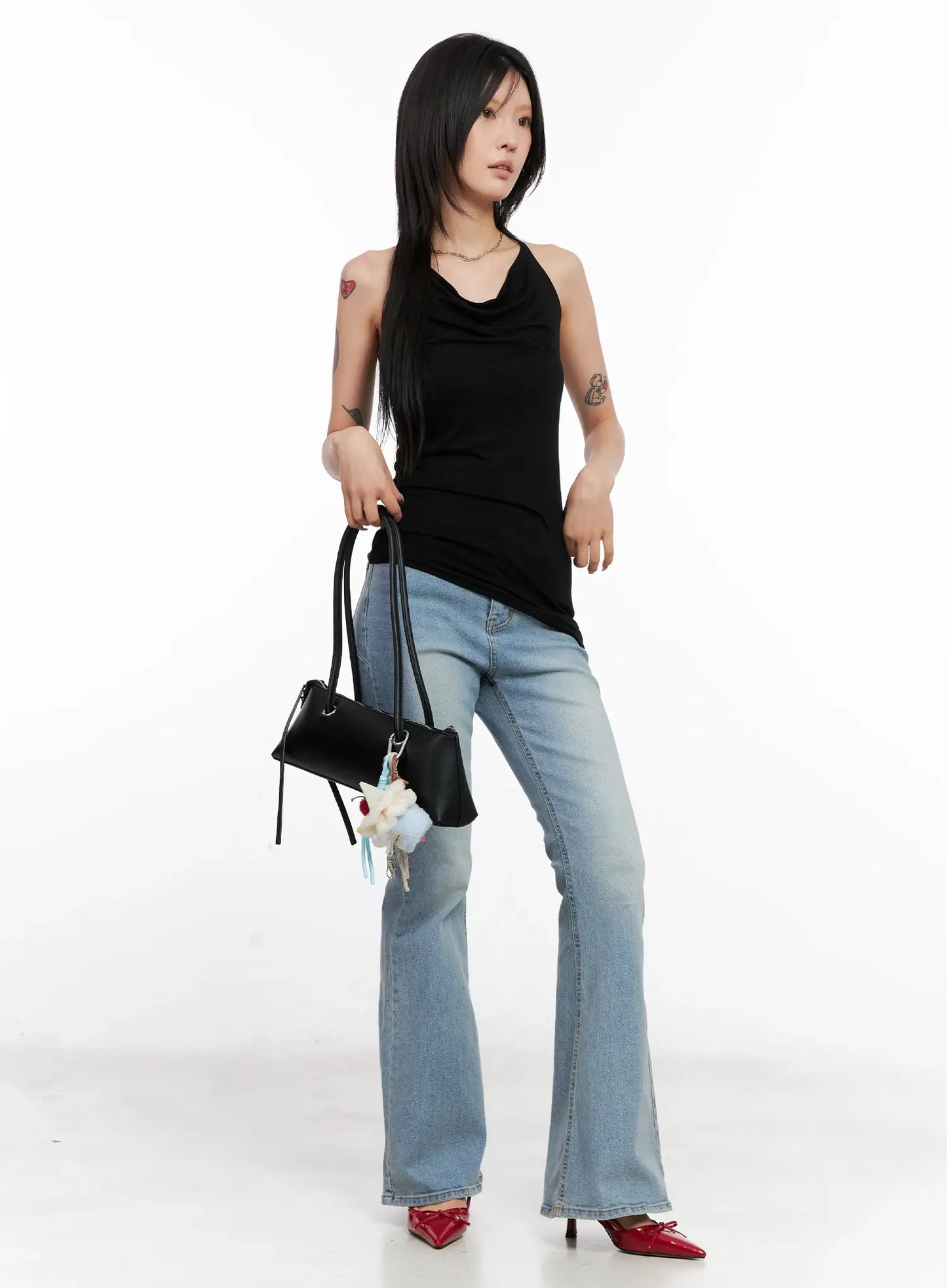 Byeol Washed Flare Denim Jeans CL525