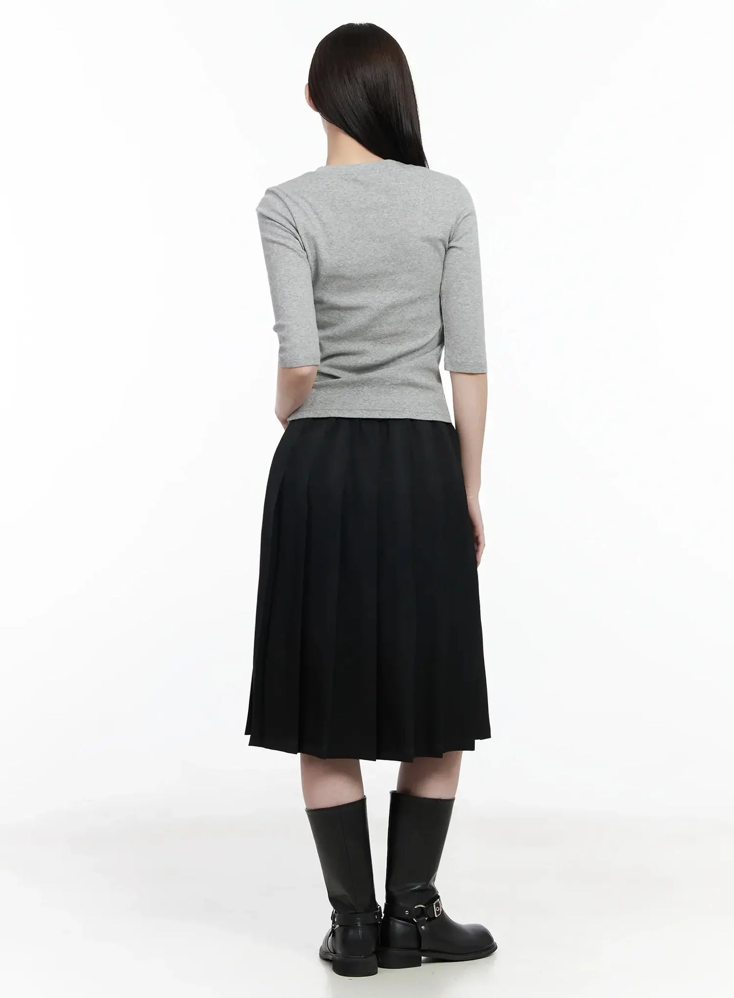 Basic Mid-Length Long Sleeve Top IF502
