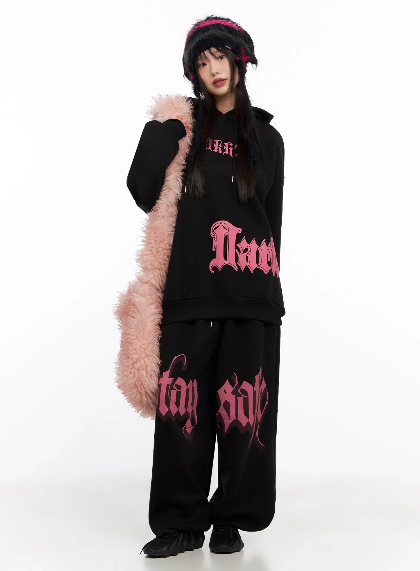Bold Graphic Oversized Hoodie IN503