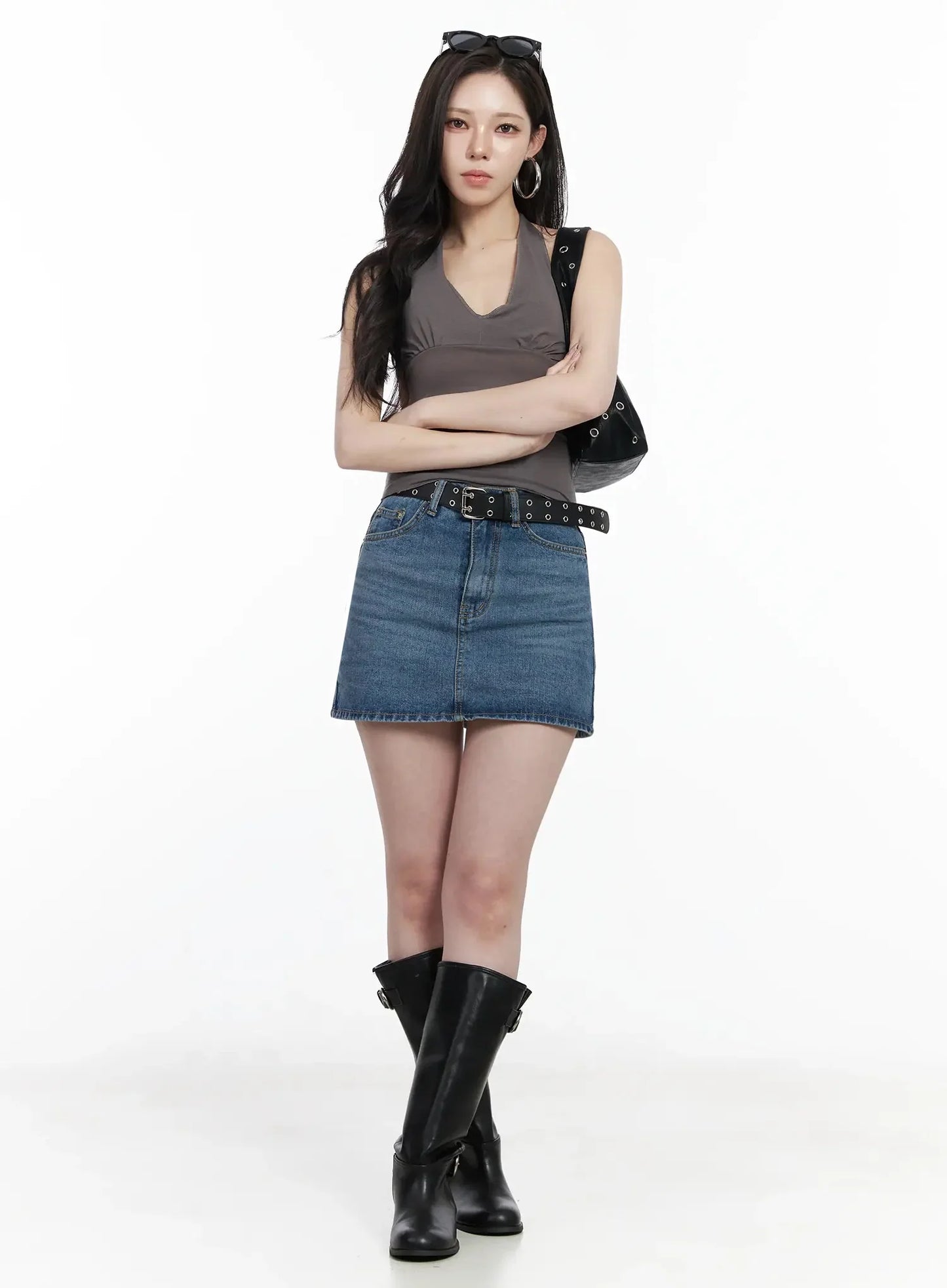 Casual Denim Mini Skirt IJ528