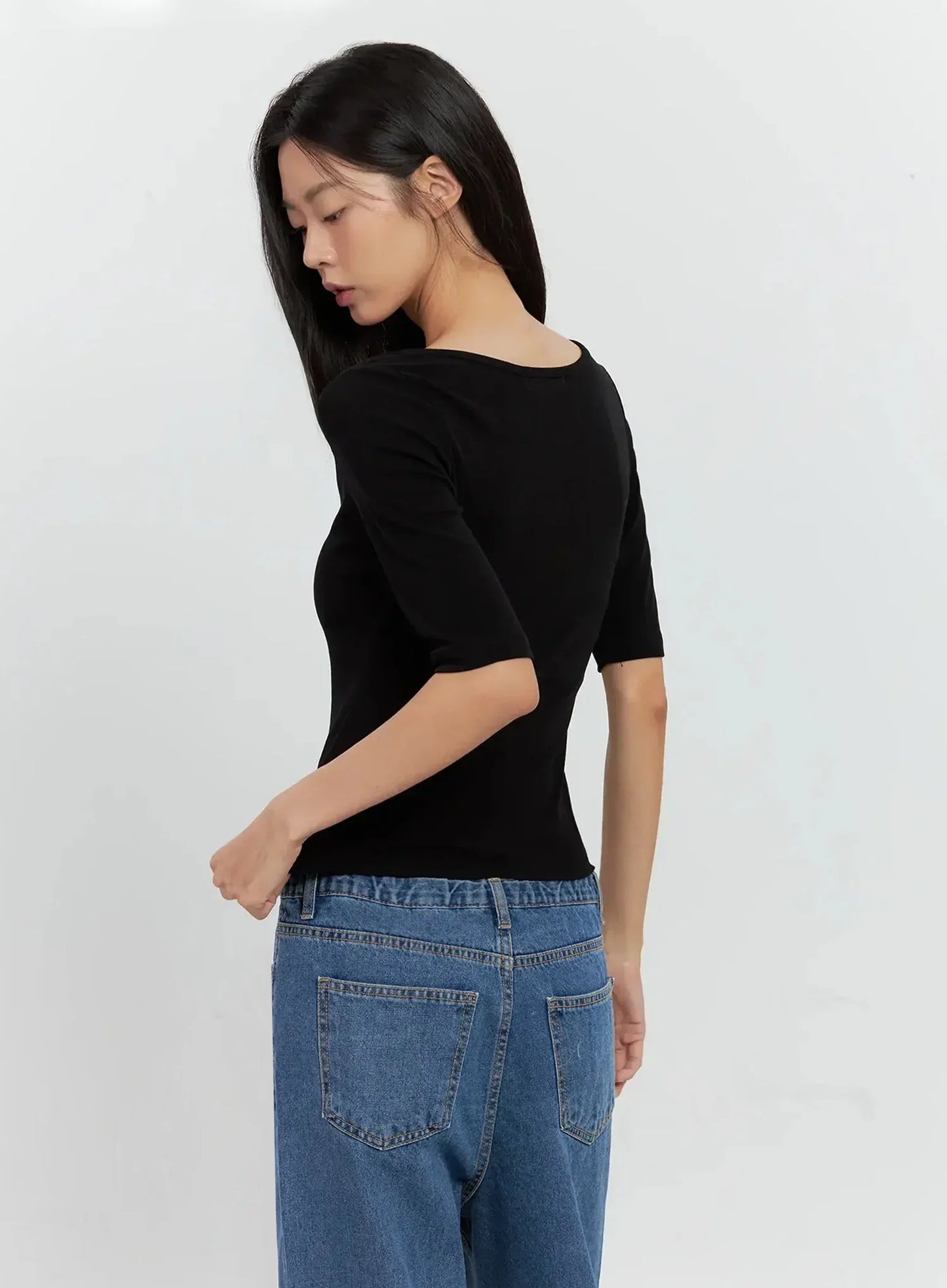 Basic 3/4-Sleeve Top IL528