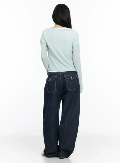 Alaya Semi-Balloon Denim Jeans IM524