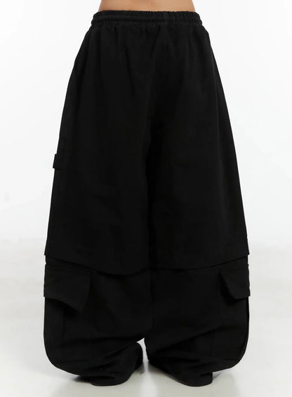 Baggy Drawstring Cargo Pants ID525