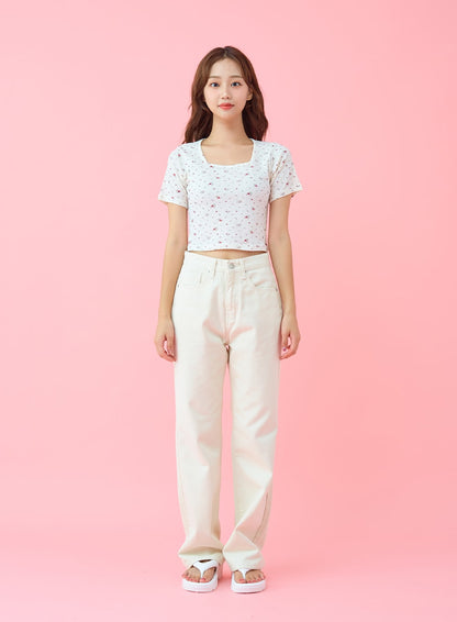 Basic Semi Wide Cotten Pants BG04