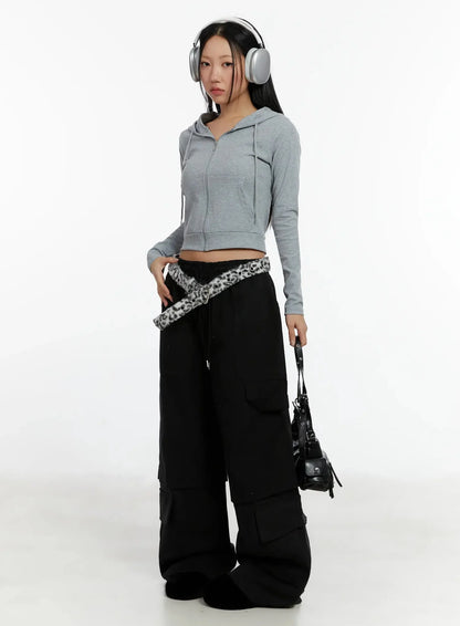 Baggy Drawstring Cargo Pants ID525