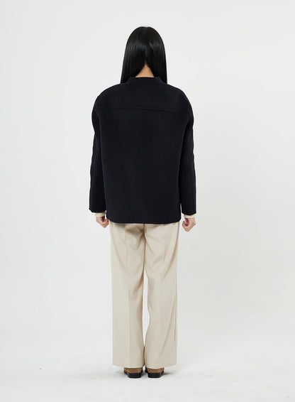 Button Round Neck Coat BN10