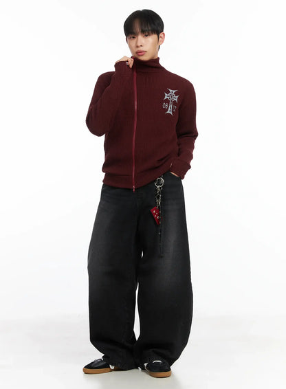 Basic Wide Leg Black Jeans ID515