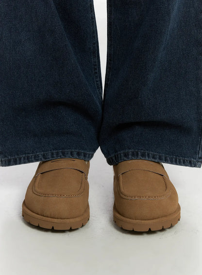 Casual Faux-Mule Slip Loafers ID515