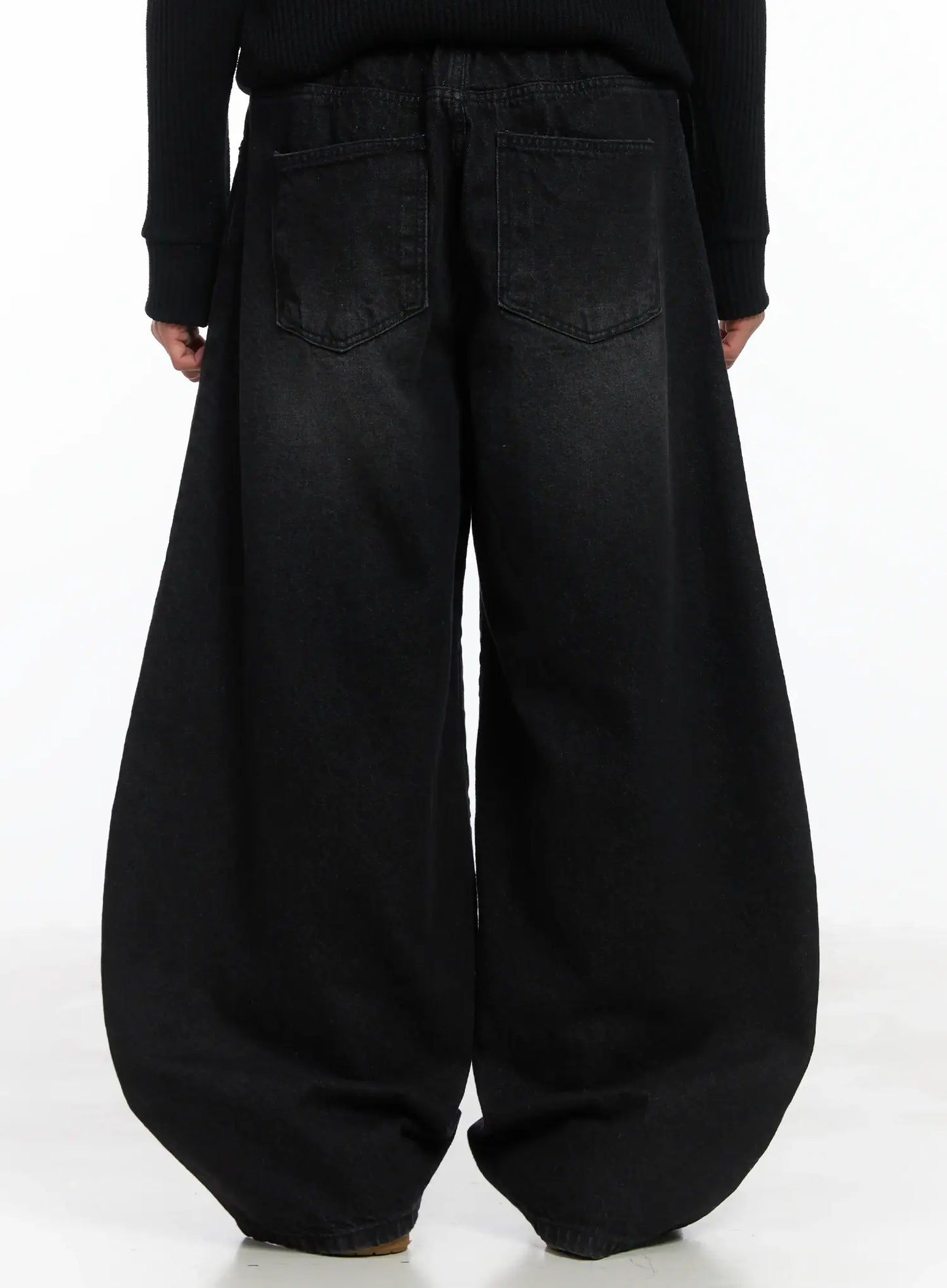 Basic Wide Leg Black Jeans ID515
