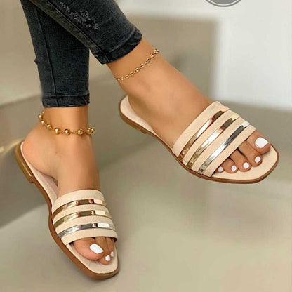 Hollow outdoor slippers women