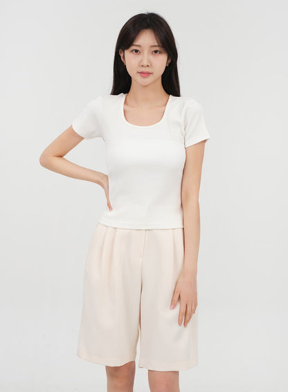 Basic Square Neck T-shirt OA13