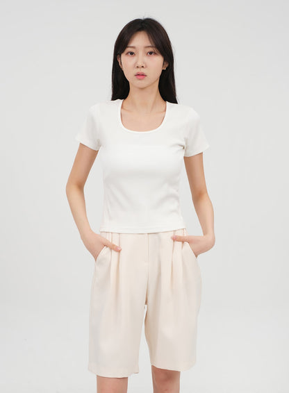 Basic Square Neck T-shirt OA13