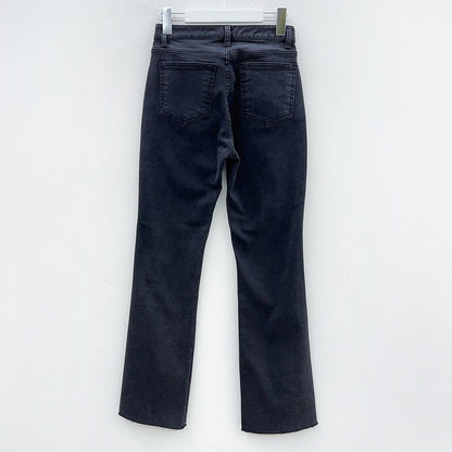 Bootcut Black Jeans with Front Slit J31