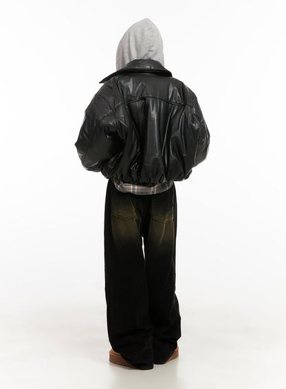 Buttoned Check Hooded Blouse CD410