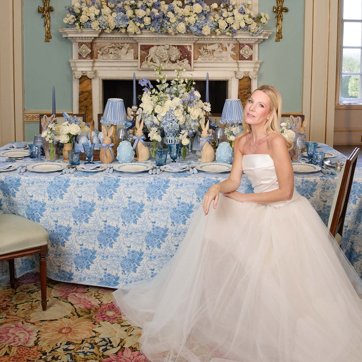 Blue Parrot Candle Holder Set