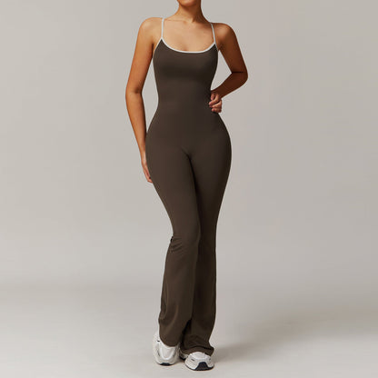 Women's Backless Yoga Fitness Jumpsuit