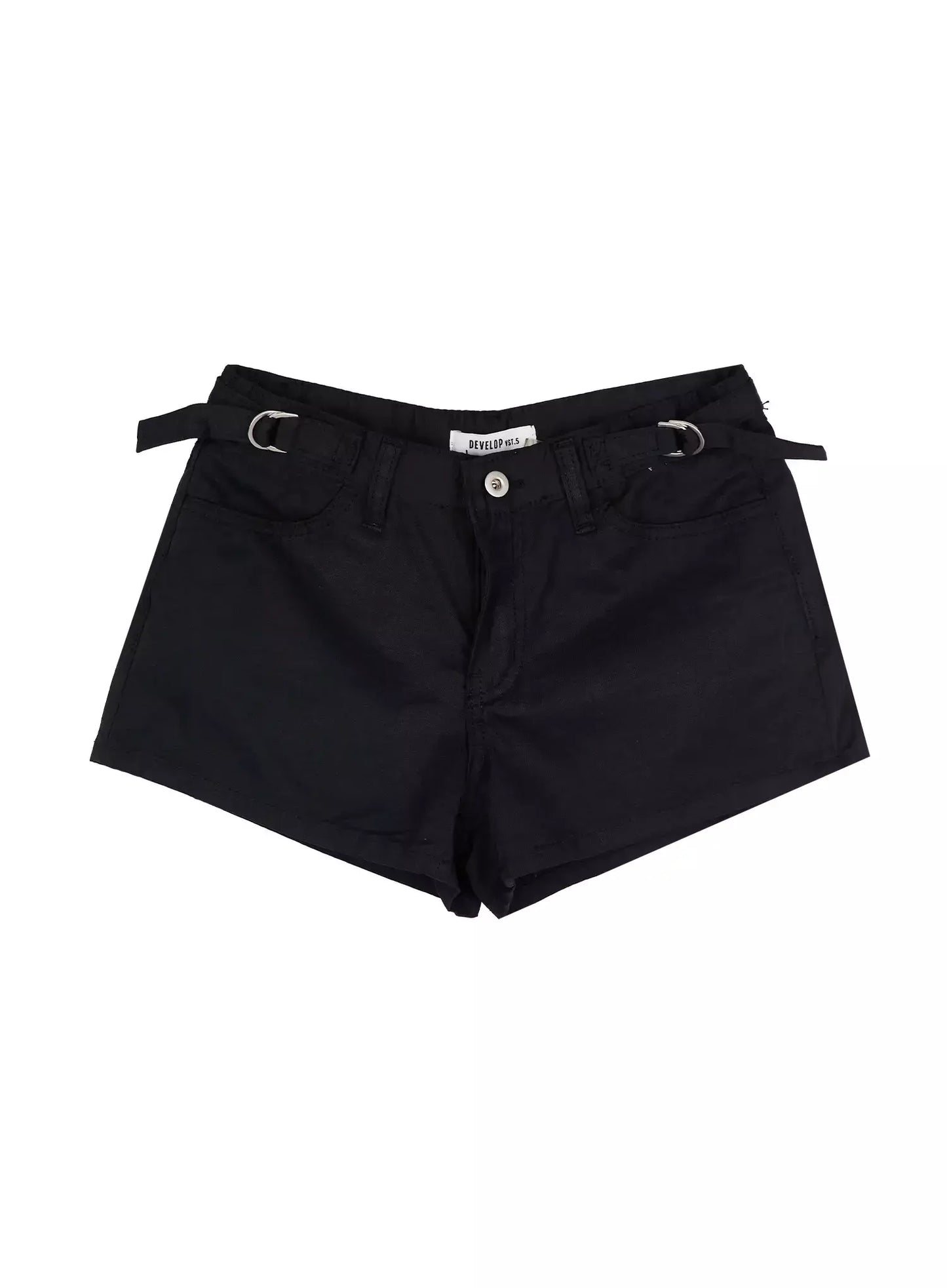 Black Cargo Pocket Shorts IU518