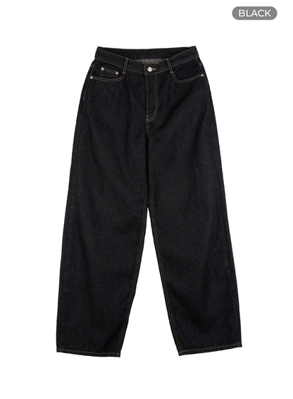 Clover Stitched Baggy Jeans IS402