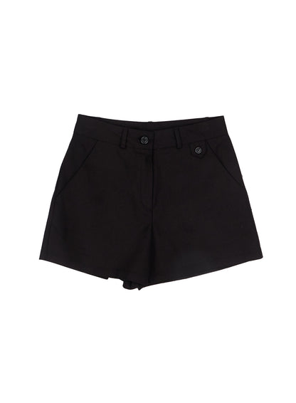 Button Detail Cotton Shorts IM524