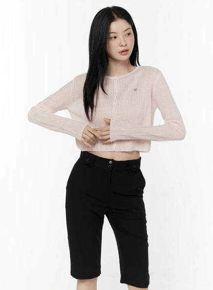 Basic Cropped Cardigan IU505