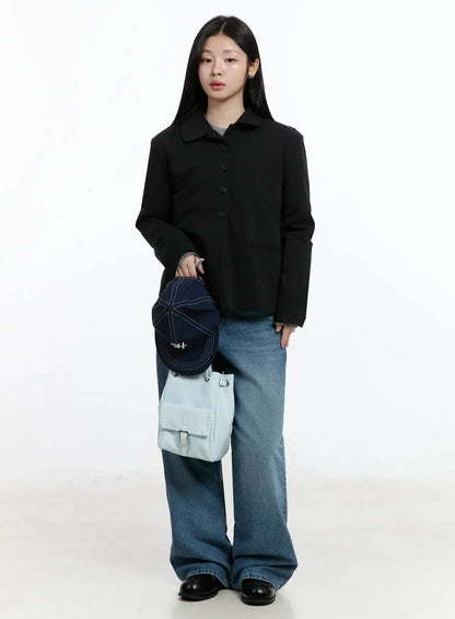 Classic Button-Up Blazer IM519